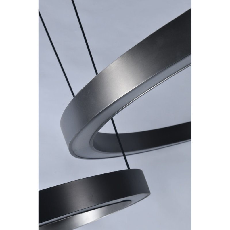 Aristeides 3 - Light Chandelier, 30" H x 16" W x 20" D, Milky White, Black Nickel