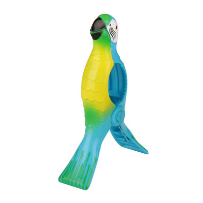 Bath TowelsBeach Towel Clips,  Towel Clips For Beach Chairs, Strong Beach Chair Clips For Towels, Parrot Shape Beach Accessories (Blue+Orange)