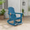 Chaises berçantes d'extérieur Adirondack pour le porche, chaise berçante pliante Adirondack avec deux porte-gobelets, chaise berçante Adirondacks d'extérieur en PEHD toutes saisons