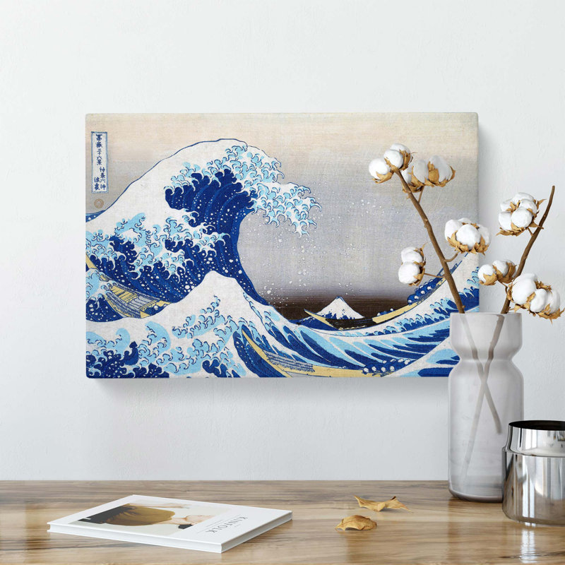 Under the Wave Off Kanagawa by Katsushika Hokusai - Wrapped Canvas, 35.6 cm H x 50.8 cm W
