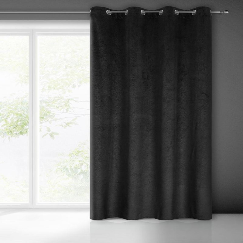 Blackout Curtain Single Panel, Black