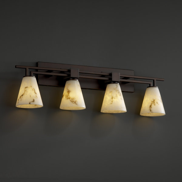 Robleh 4 - Light Vanity Light, Square with Flat Rim, Dark Bronze