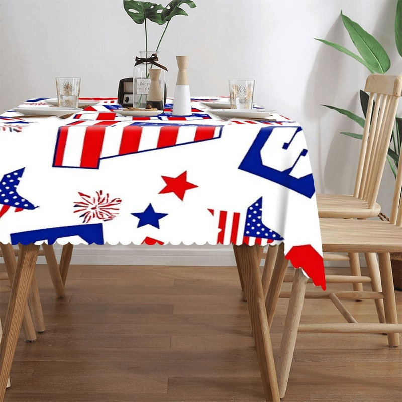 Nappe rectangulaire festonnée USA