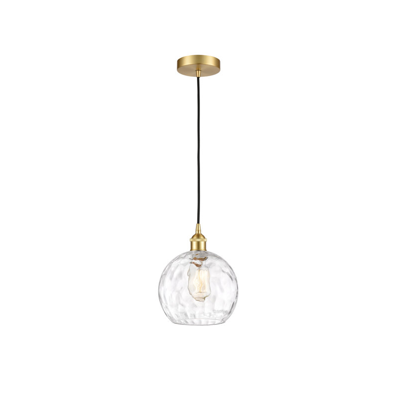 Ralph 1 - Light Single Drop Pendant Pendant, 10.75" H x 8" W x 8" D, Satin Gold