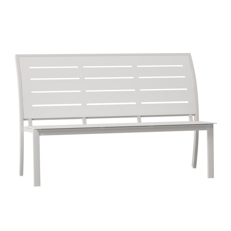 Bazza Outdoor Bench, Desert P60, Textured Snow