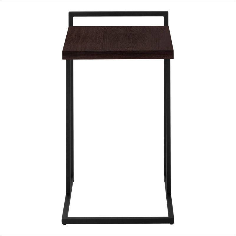 Table d'appoint, en forme de C, bout, côté, collation, salon, chambre à coucher, Espresso, Noir