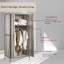 Oscar 2 Door Industrial Wardrobe With Storage Shelf, Hanging Rail and Solid Metal Frame-877033745