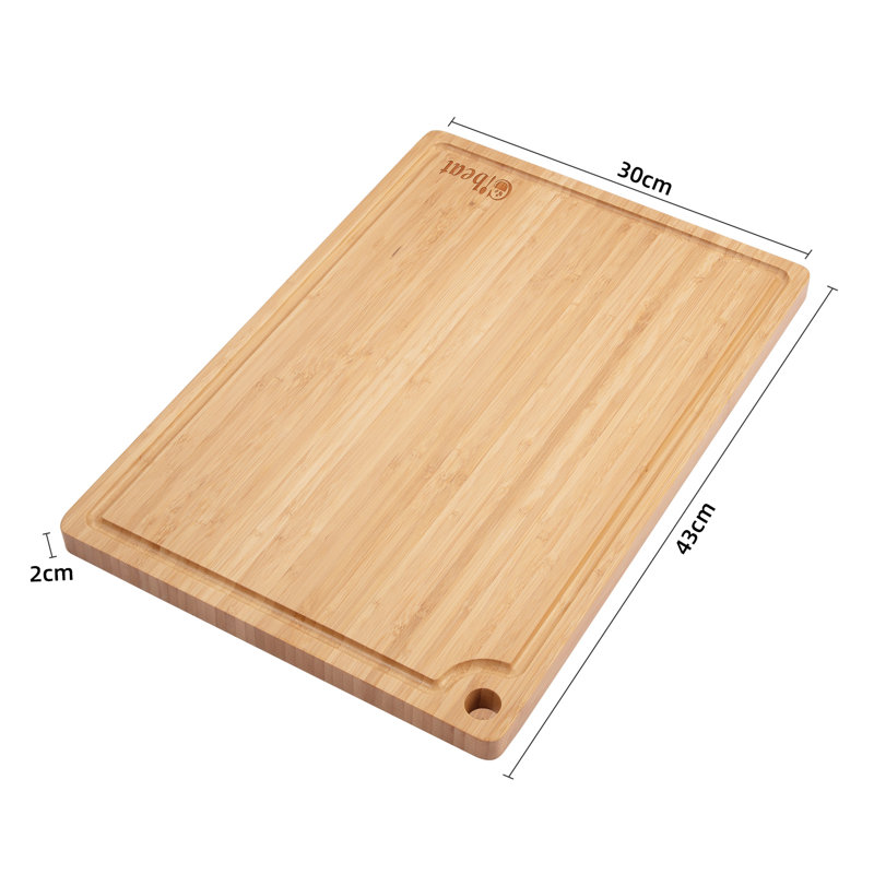 Hailee Bamboo Cutting Board for Kitchen, 43cm x 30cm