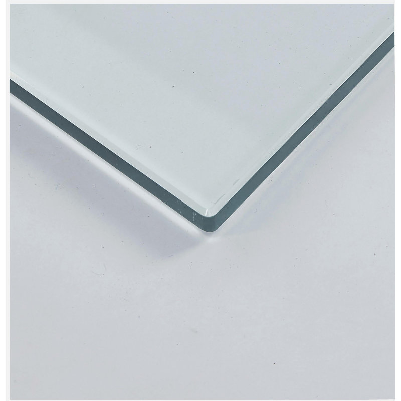 Tempered clear glass top.80CM square