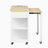 Expandable Dining Integrated Rolling Kitchen Island Cart, Rubber Wood Veneer Countertop with Inner Storage Rack and Built-In Power Outlet, Two Drawers and Dual Closed Storage Cabinets for Kitchen Organization-1179851299