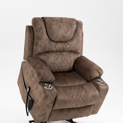Fauteuil électrique pour personnes âgées avec inclinaison à 180 degrés, velours de qualité supérieure et massage multifonctionnel pour un confort et une détente ultimes