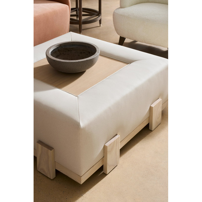 Bailey Square Cocktail Ottoman, Charcoal, Alabaster (3157 73)