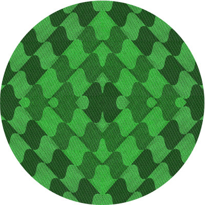Tapis vert à motif abstrait