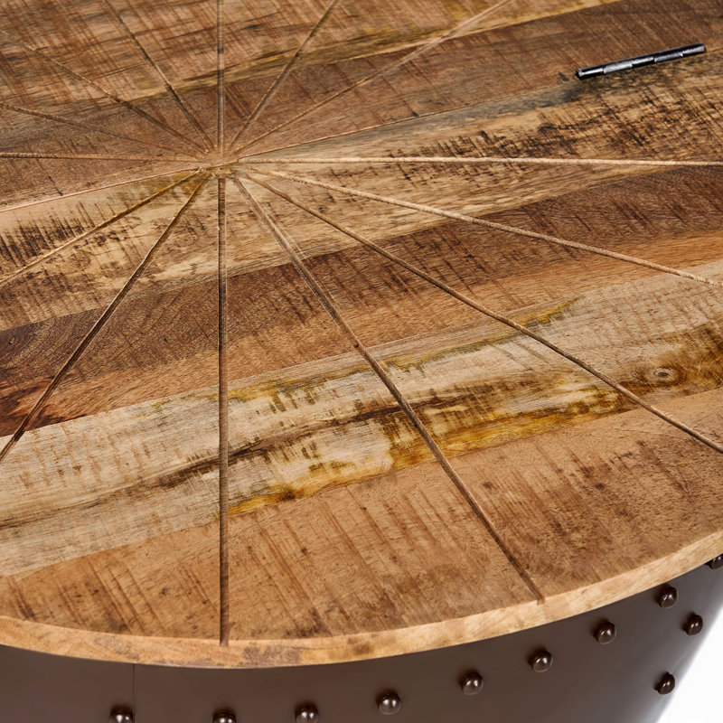 Table basse en bois et fer