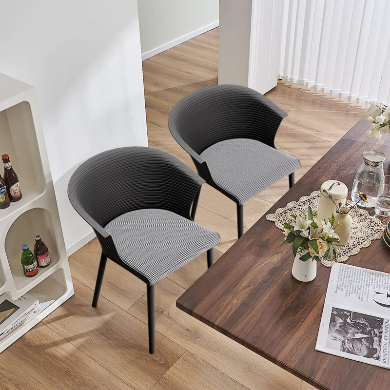 44cm H Upholstered Upholstered Back Side Chair, Black
