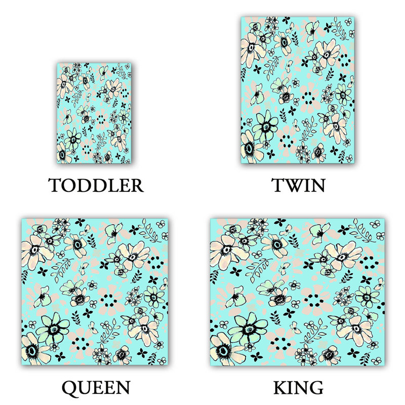 Ensemble de housse de couette doodles, 1 housse de couette grand + 2 taies standards