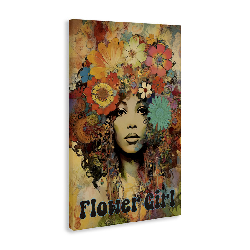 Bohemian Flower Girl, toile de Sasha, H 24 po x l 16 po