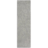 Michael Amini Floral Area Rug in Gray/White