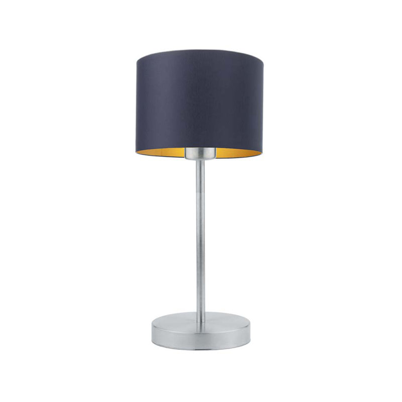 Arseny Metal Table Lamp, Chrome, Navy