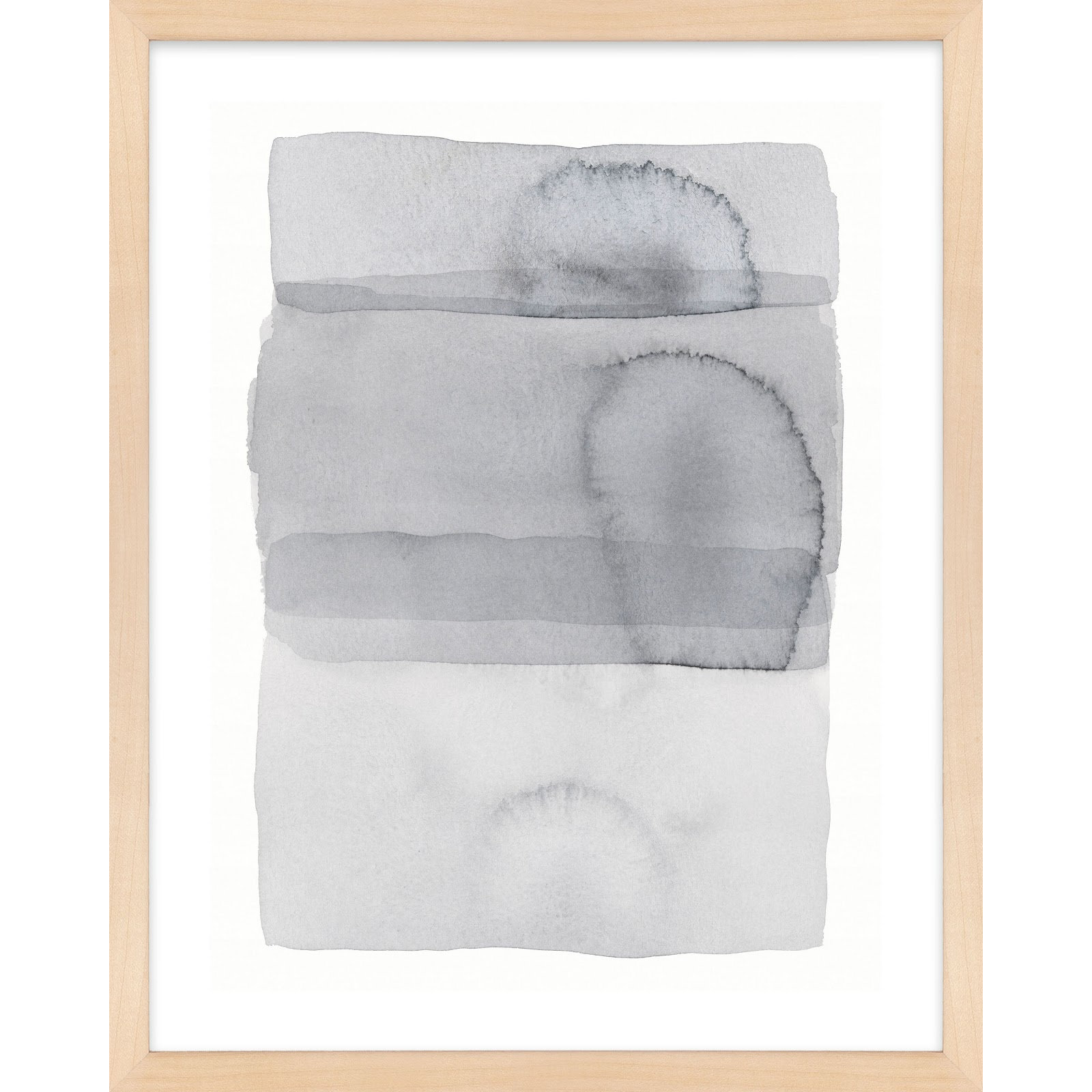 Gray On Gray 8 by Jacques Pilon, 20" H x 16" W, Brown Framed
