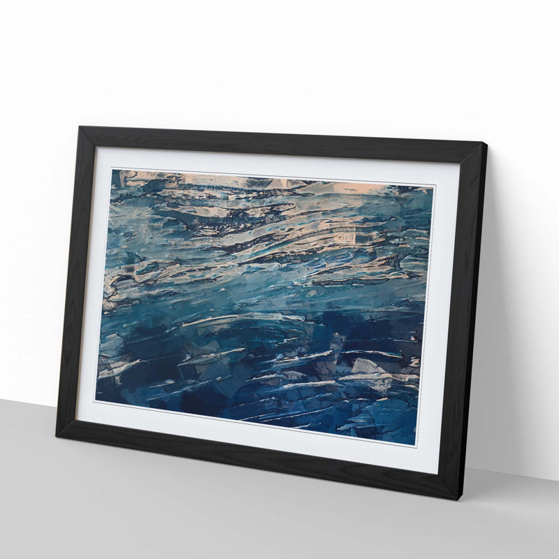 My Soul in Abstract - Picture Frame Painting Print, 48cm H x 65cm W x 2cm D, Black Framed