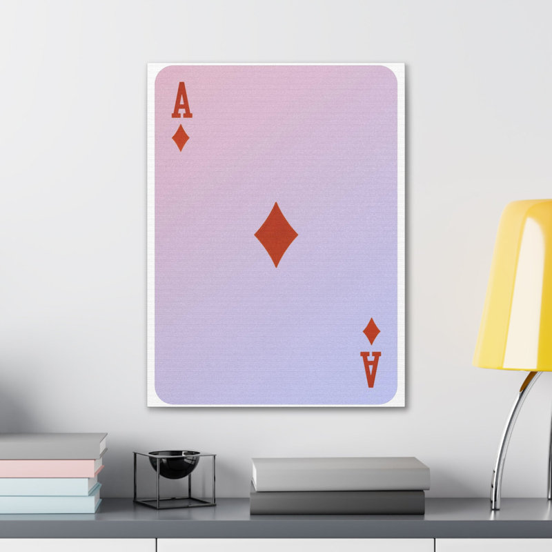 Art mural sur toile Ace Of Diamonds, H 20 po x l 16 po