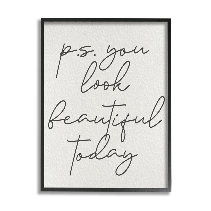 «Uplifting You Look Beautiful», impression encadrée sur bois, H 20 po x l 16 po x P 1,5 po, Giclée encadrée noir minuit