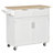 41 Inch Modern Rolling Kitchen Island with Rubberwood Top, Drawers, and White Finish for Enhanced Functionality