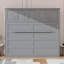 Lit double escamotable / mural avec armoires de rangement supérieures-735779970