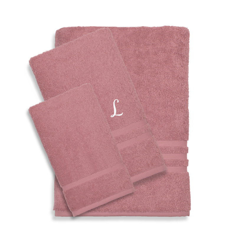 Ensemble de serviettes en coton 1 pièce Denzi, G, Thé rose