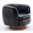 35" Wide Modern Swivel Faux Leather Upholstered Barrel Chair(Set Of 4)-129454471