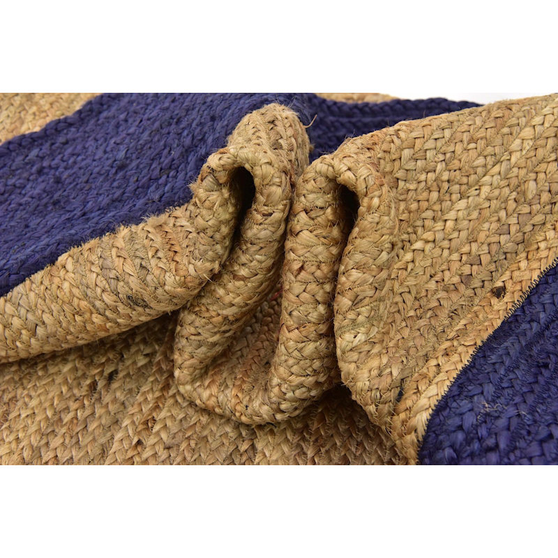 Tapis beige tressé à la main Ayako Southwestern, Tapis de couloir 2 pi 6 po x 6 pi