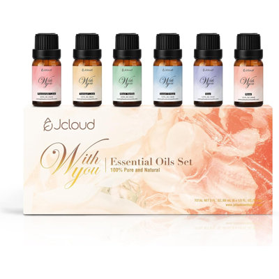 Essential Oil Set For Diffuser | Gift Set Of 6 Premium Essential Oils For Diffusers For Home, Pure Aromatherapy Diffuser Oils,  6x10 Ml