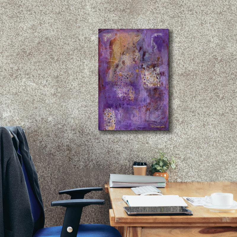  «Cracklin Gold» par Pat Saunders, art mural en toile blanche, 18 po x 26 po
