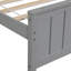 Lit plateforme en bois simple, gris