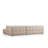 Luxurious Corner Sofa, Beige Fabric, 118 x 59 x 28.3 inches | Beech Wood & Chipboard Frame, 100% Polyester, 28 DNS Foam for Comfort | Fixed Cushions, Dry-Cleanable, Perfect for Living Rooms & Family Spaces-90667796-90667798