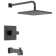 Modern Raincan Square Single-Function Tub and Shower Faucet Set, Valve Trim Kit, Rain Shower Head