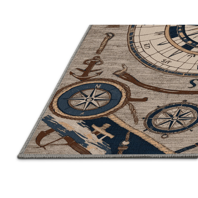Tapis de transport gris lavable à la machine, Rond 8 pi