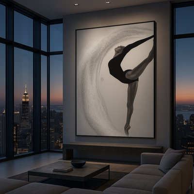 «Luxury Ballet Wall Art», art mural encadré par Kasian Art Studio - cadre noir