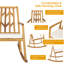 Fauteuil à bascule d'extérieur en bois d'acacia-617874570