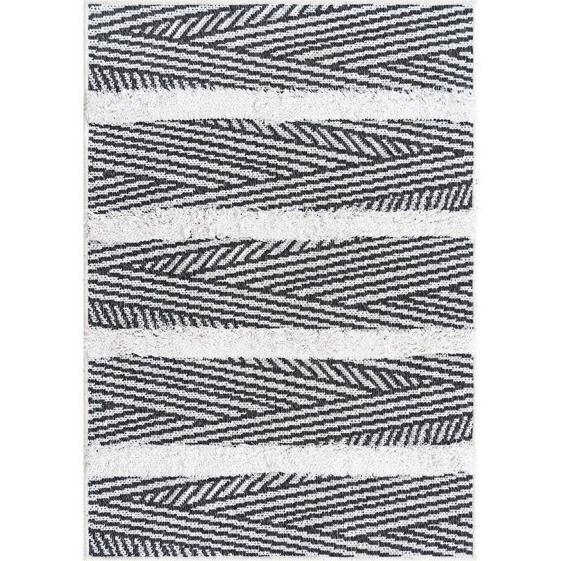 Eiryn Cotton Abstract Indoor Rug, Rectangle 2'3" x 3'