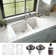 Karran Quartz 32'' X 19-1/2'' Double Bowl 60/40 Undermount Kitchen Sink Kit