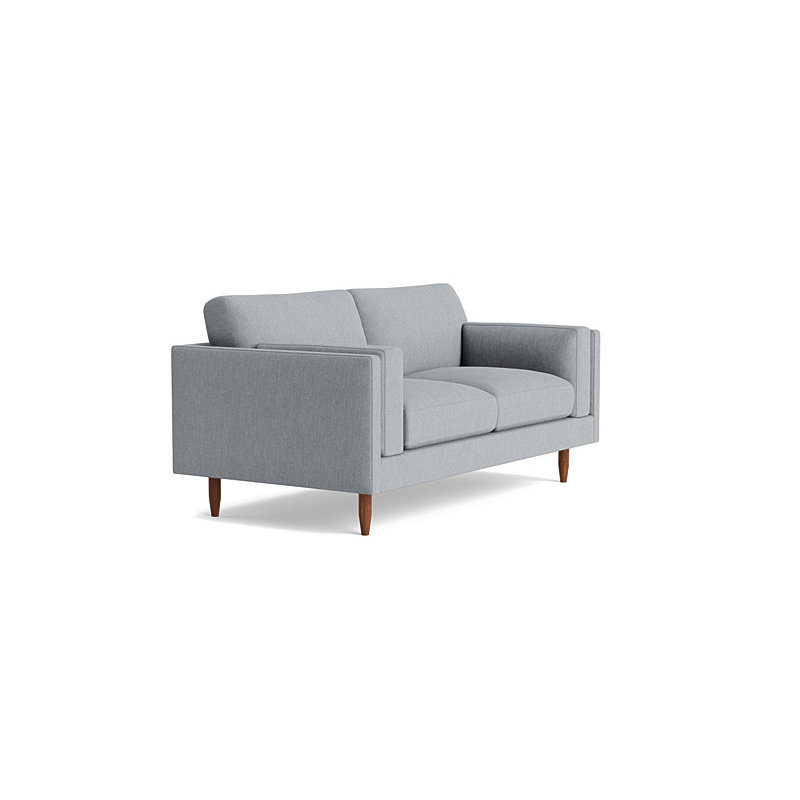 Skinny Fat Loveseat (70"), Performance Weave - Zinc