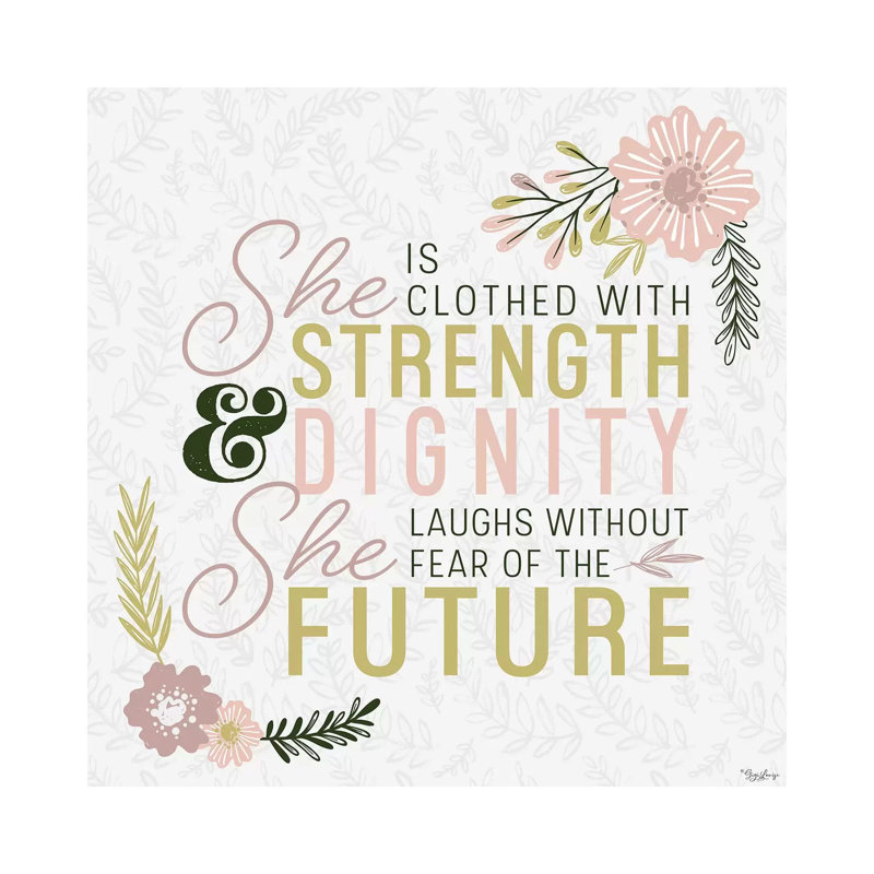 She Strength by Gigi Louise - Print on Canvas, Wrapped Canvas, 66.04cm H x 66.04cm W x 1.91cm D