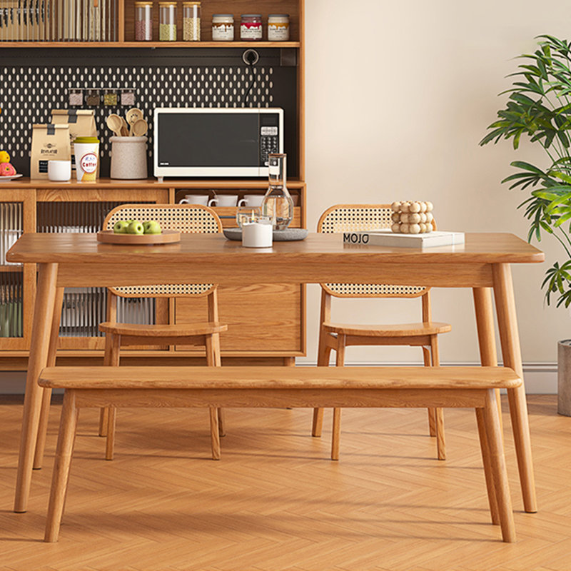 Mayar Cherry Solid Wood Dining Table, 31.5" W x 59.06" L