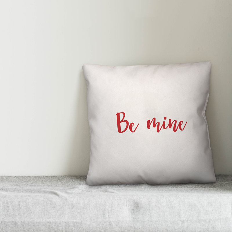  Coussin Be Be Mine, Coussin décoratif, Blanc / rouge