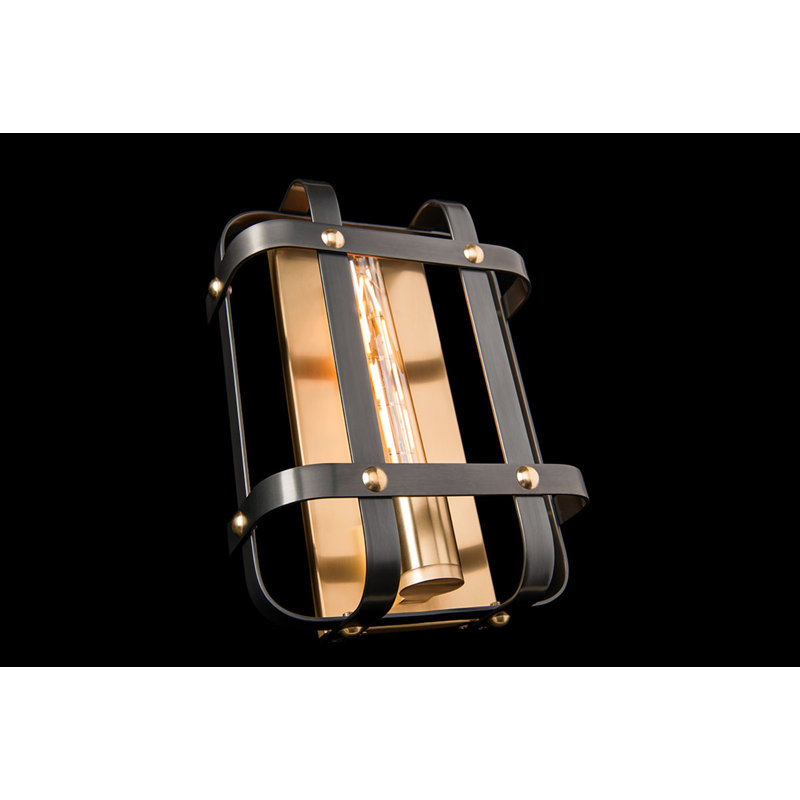 Colchester Flush Mounted Sconce, Aged Brass