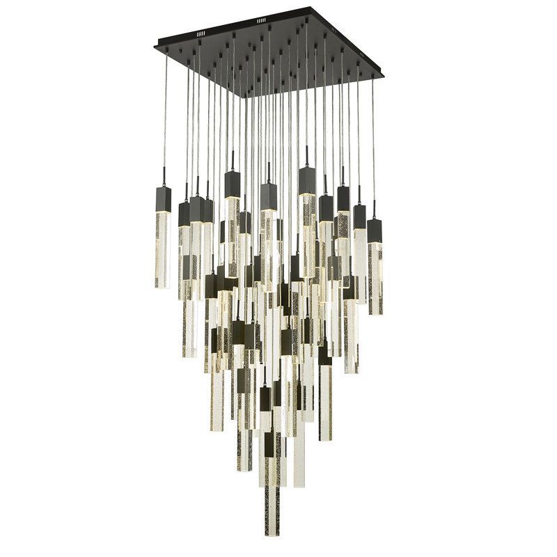 Original Glacier 41 - Light Cluster Pendant, Matte Black, 174" H x 36" W x 36" D