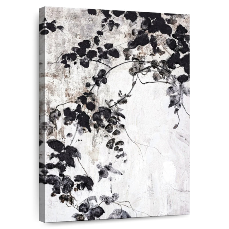 Harnek feuilles noires, H 51 po x l 34 po