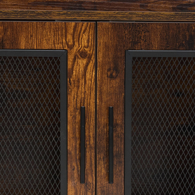 Wine Bottle & Glass Rack, Dark Brown